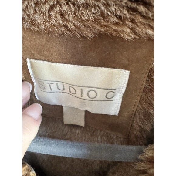 Vintage Studio C Leather Jacket Womens Medium Lined Y2K 90s - Picture 2 of 9